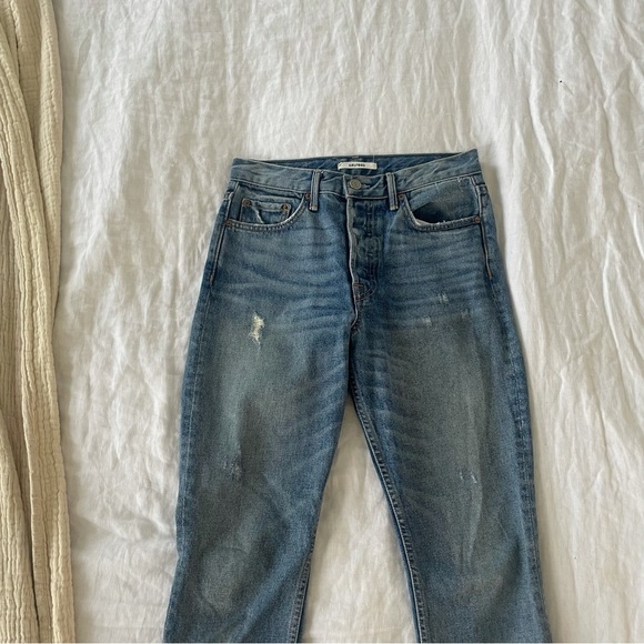 $215 GRLFRND Medium Wash Karolina Distressed Jeans - Picture 5 of 10
